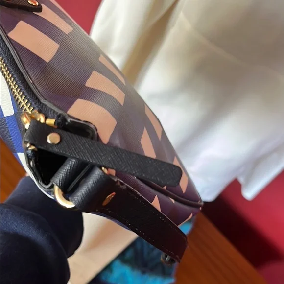 Kate Spade Gingham Blue and White Crossbody Bag - Picture 6 of 16